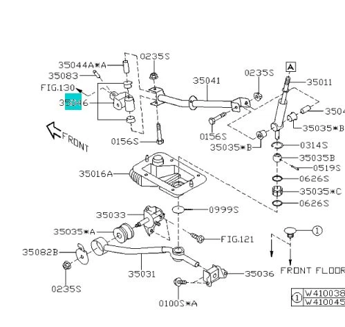 Buje de palanca de cambios genuino Subaru Impreza Legacy Forester WRX 05- Foto 3 de 3