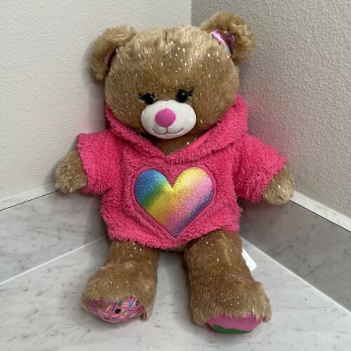 Build-A-Bear BABW 16" Sparkle Girl Scout Bear Plush With Heart Hoodie Outfit - Picture 1 of 9
