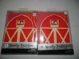 Novelty Invitations Lot Of 2 Barnyard Fun Animals Farm Birthday