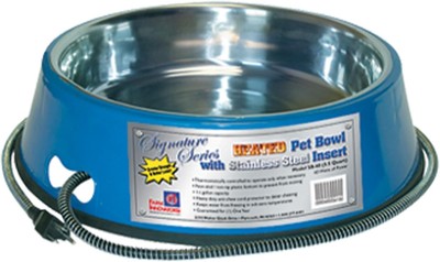 Thermostatic Control Heated Pet Water Bowl - Durable Design, 60 Watts Efficiency