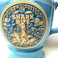 Coffee Cup Bones Shark Bite Stoneware Deneen Pottery Goblet Limited Release