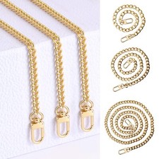 3-Pack Gold Flat Chains Purse Shoulder Straps 15.7" 23.6" 47.2" Length