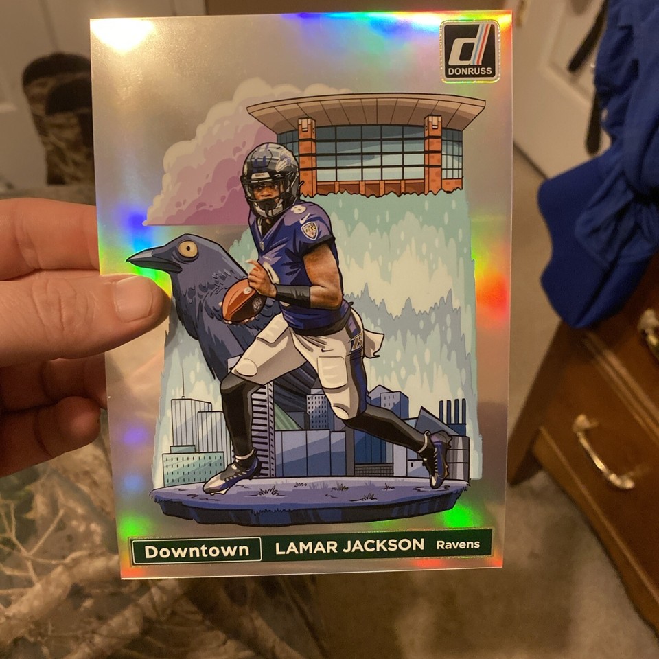 LAMAR JACKSON 2024 Donruss Optic OVERSIZED DOWNTOWN Jumbo Card 1