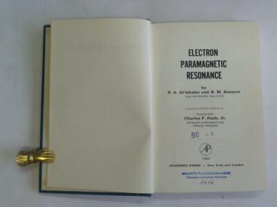Al'tshuler, S.A./ Kozyrev, B.M.: Electron Paramagnetic Resonance