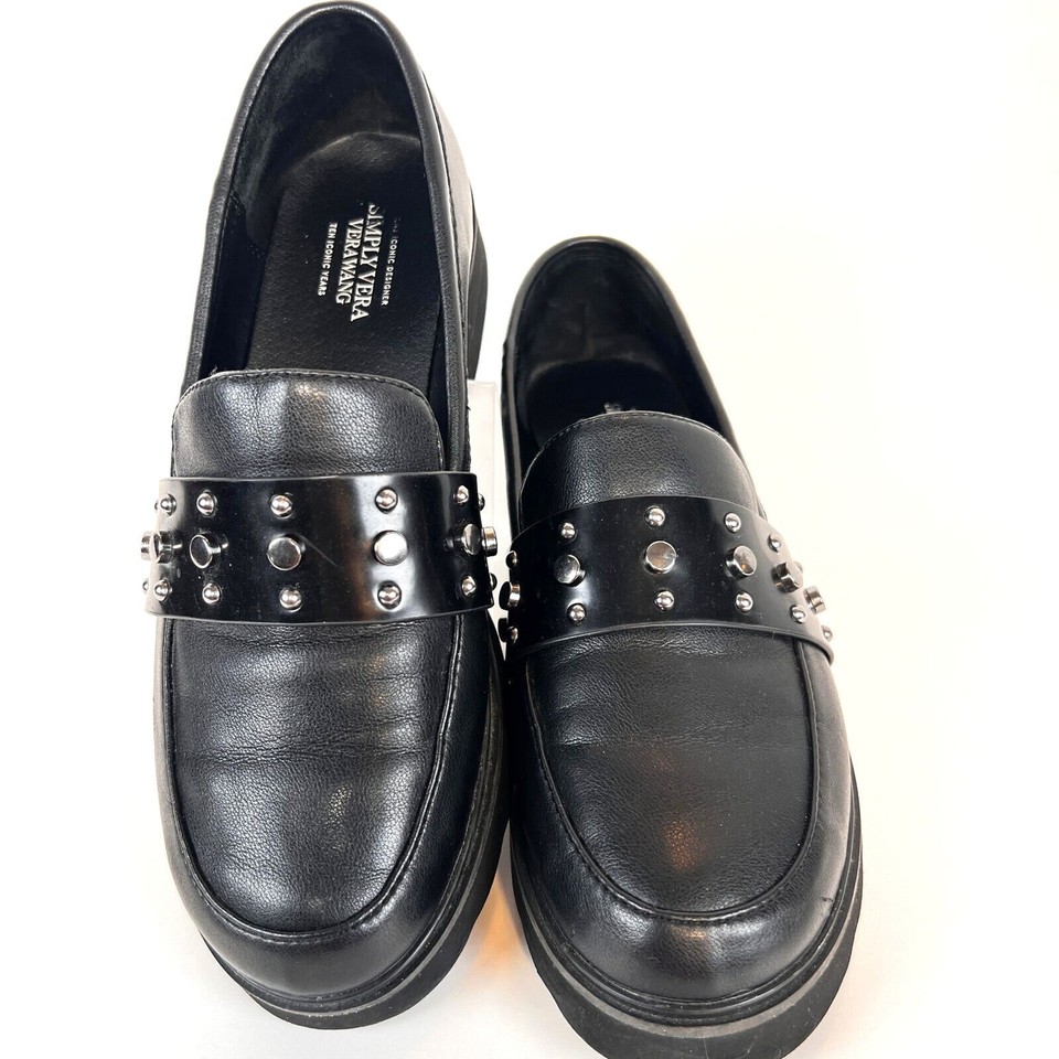 Simply Vera Wang Black Loafers Size 7 Med eBay