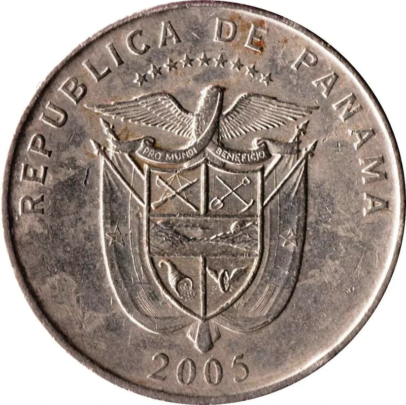 2005 Panama Veinticinco Centesimos Coin