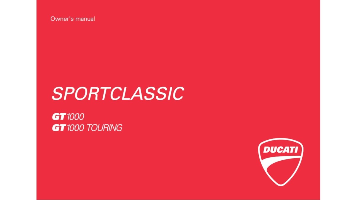DUCATI SPORTCLASSIC GT 1000 マニュアル ㉗ The Ducati SportClassic