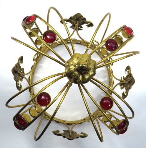 Golden Crown with Red Rhinestone's Full Size Display Prop * 11" * Free Shipping! - Picture 5 of 10