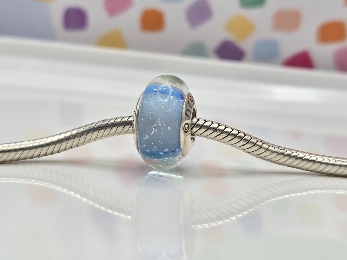Authentic Pandora Disney Cinderella' Signature blue Color Murano