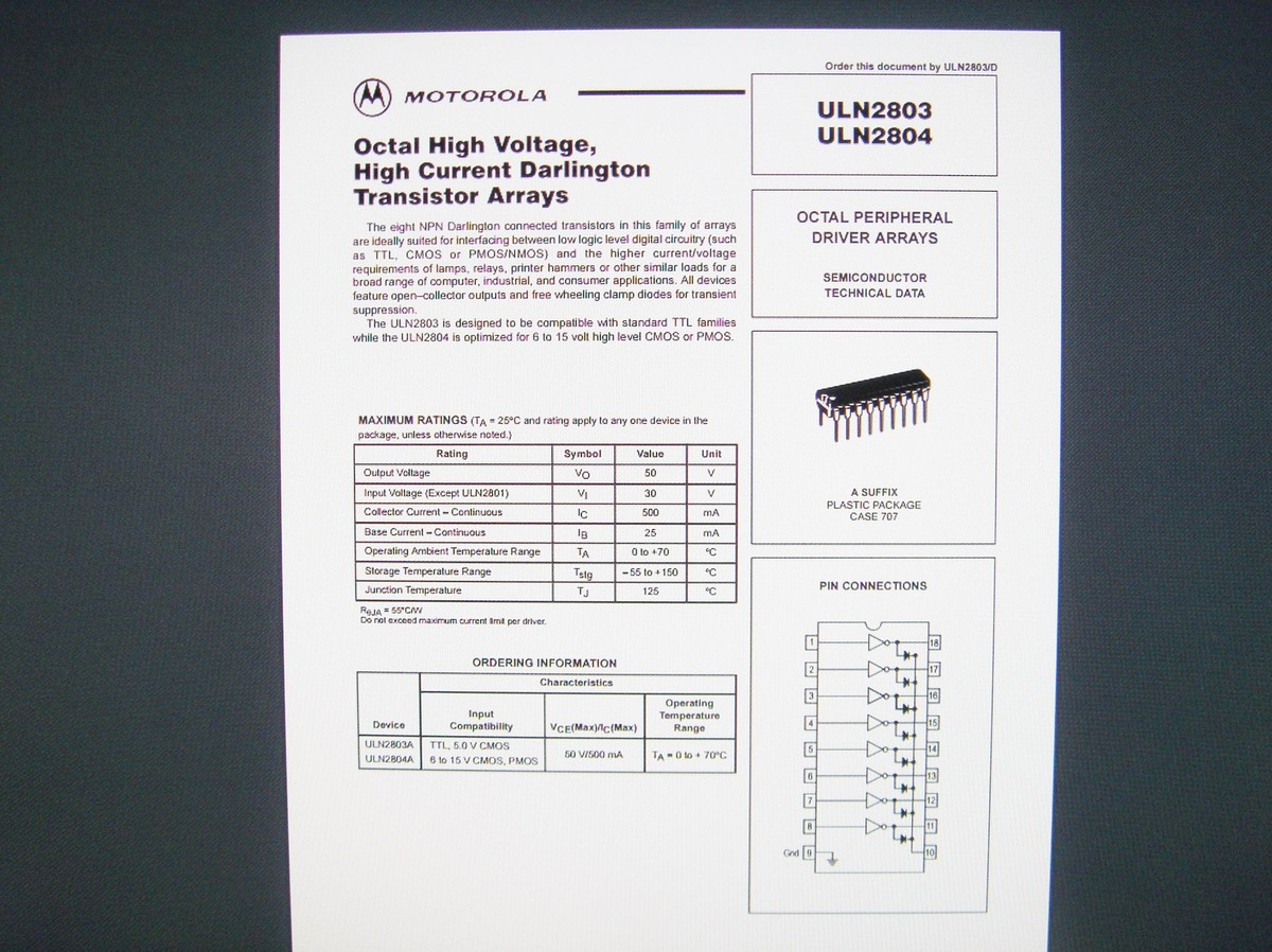 50 Driver Darlington ULN2803 8 Cifre 50 V 0,5 A #14-80/1#14s - Foto 7