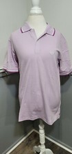 Sergio Tacchini Scoiattolo 09 Polo Short Sleeve Shirt White/Lilac Mens Size S