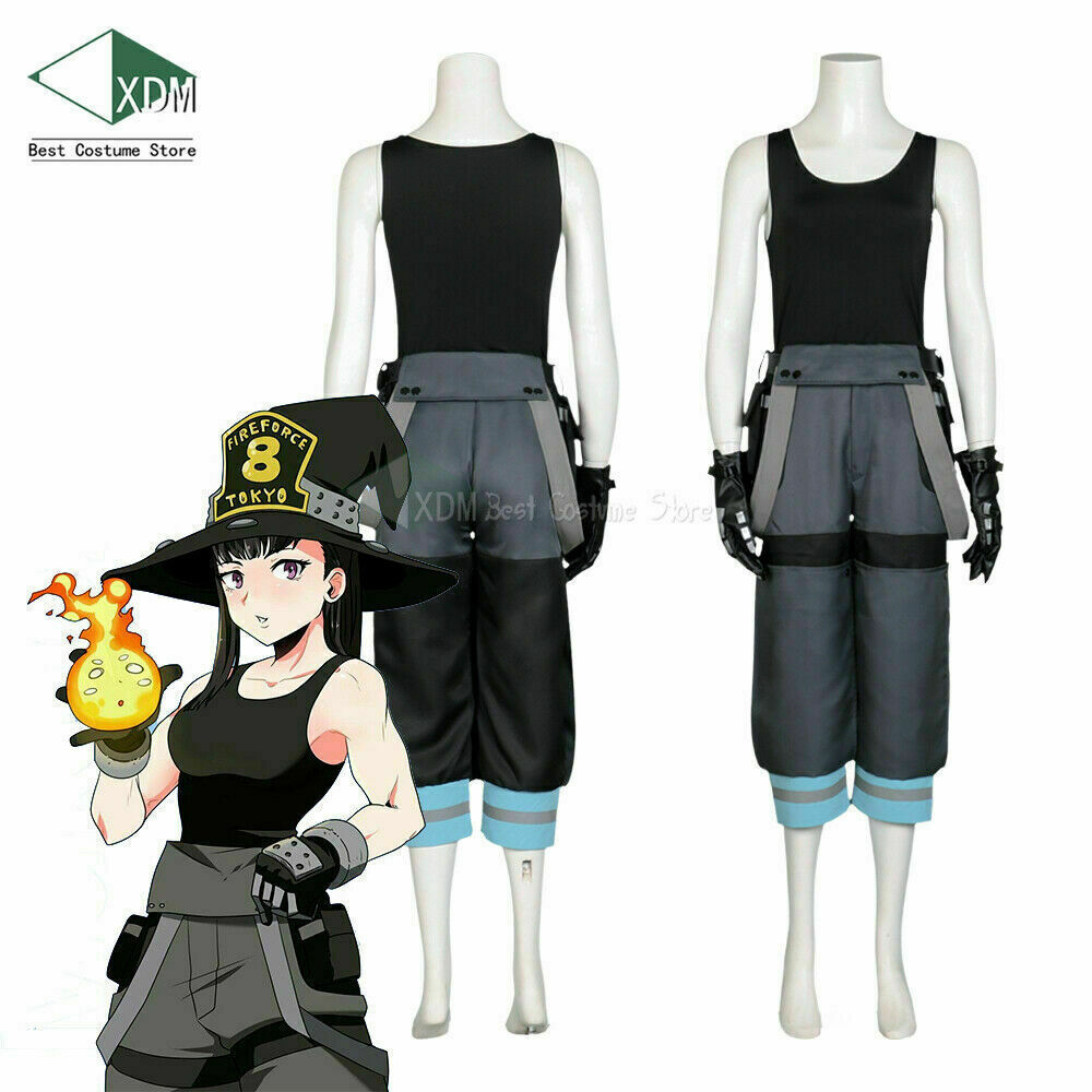 Anime Fire Force Cosplay Traje para Mulheres, Maki Oze, Uniforme