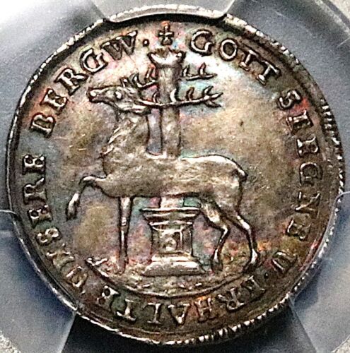 1717 PCGS MS 62 Stolberg 1/24 Thaler Reformation Germany Coin Pop 1/0 (25032402D