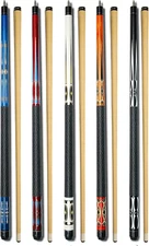 Set of 5 Pool Cues New 58" Billiard House Bar Pool Cue Sticks GJ-1~GJ-5