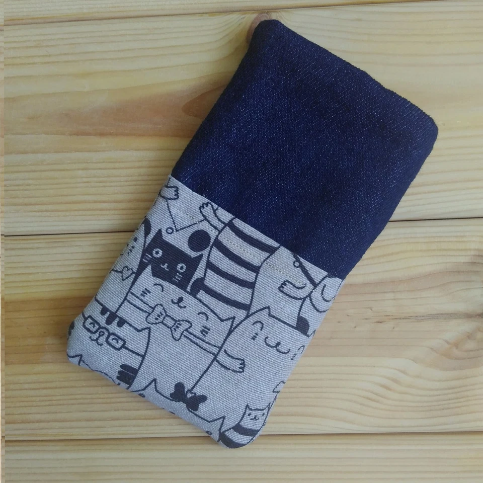 FOR SAMSUNG GALAXY A40 / NOTE 9 HANDMADE PHONE CASE FABRIC AND SMALL POCKET  - Image 2 of 4