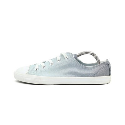Converse Damen All Star Ox Schuhe Grau/Weiß Synthetik Low Top Sneaker EU 38