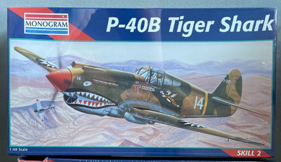 Monogram 5209 P-40B Tiger Shark 1/48 Scale Kodel Kit 1:48 Revell