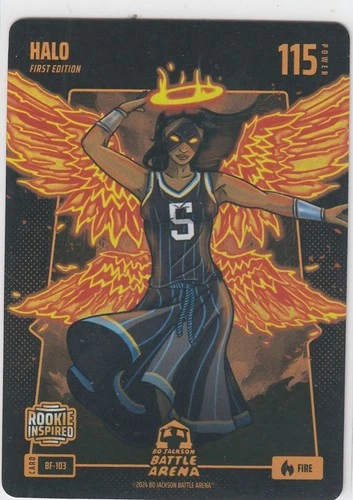 2024 Bo Jackson Battle Arena Angel Reese HALO Fire Battlefoil RC #BF-103 ZO