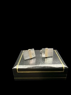 Calibri Sterling & 14k Gold Cuff Links 15mm X 19mm