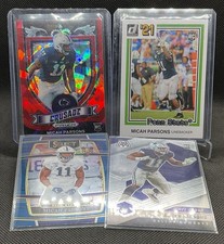 2021 Prizm Draft #175 Micah Parsons Crusade Red Ice Prizm RC (+ BONUS CARDS)