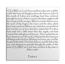 Fridge Magnet Psalms Chapter 8 English TEHILLIM Old Testament Holy Bible Torah