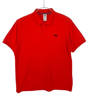 Helly Hansen Men's Casual Red Polo T-Shirt Size M