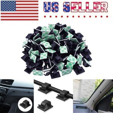 Self-Adhesive Cable Clips Cord Wire Holder 100 Pcs Management Organizer Clamp