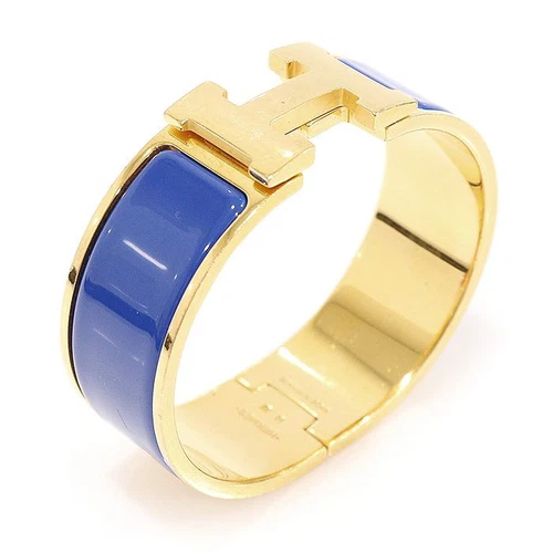 s-l500 Hermes H300001F BLEU IMPERIAL Blue Enamel Click H PM Women's Bracelet 123943874