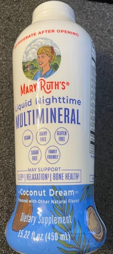 Mary Ruth’s Liquid Nighttime Multi mineral Coconut Dream, Sleep 32 Fl oz EX 1/26