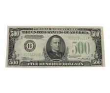 Series of 1934 Federal Reserve Bank of New York $500 Note United States #C829-3