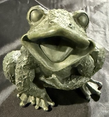Happy Smiley Frog, Resin, Solid, Statue, Knick-knack