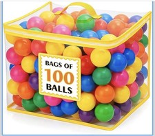 Ball Pit Balls for Toddlers: 100 Colorful Non-Toxic BPA-Free, 7 Colors Rainbow