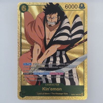 One Piece Kin'emon Gold Foil Fan Art Collector Card TCG CCG