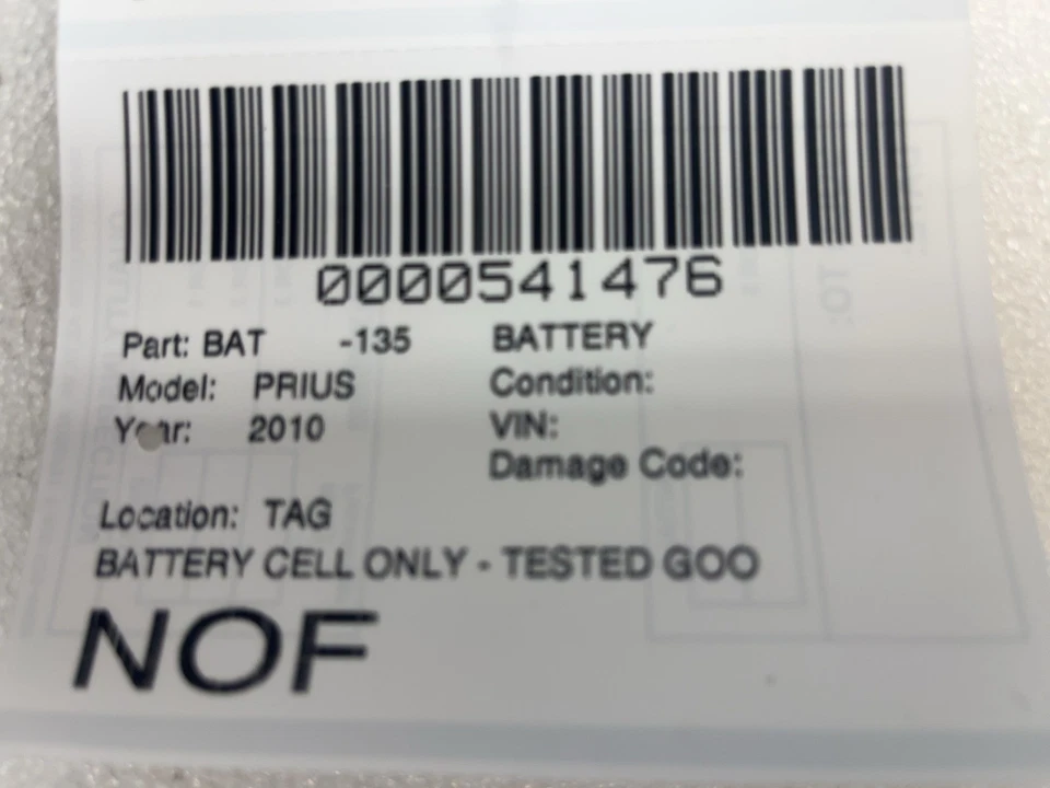 Toyota Prius 2010-2011 probado solo celda de batería - OEM Foto 4 de 4