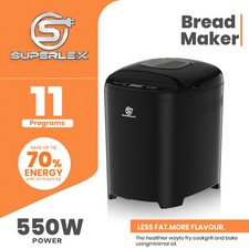 SUPERLEX 11-in-1 Automatic Bread Maker Bread Machine 3 Loaf Size Easy Release