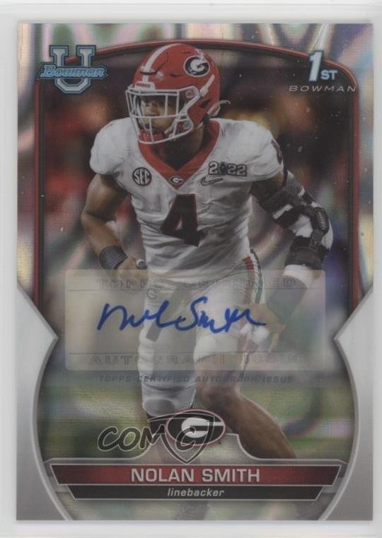 2022 Bowman U Chrome Prospect Lava Refractor 90/199 Nolan Smith #33 Auto 1k4m