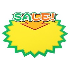 40pcs Star Burst Signs,7x5.5in Blank Star Burst Signs Price Tag,Green Sale