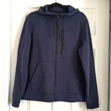 Member's Mark Full Zip Active Hoodie - Front Pocket, Navy Blue, Size M