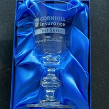 Cornhill Insurance Test Series Eng v West Indies Autographed Glass Boxed 1995