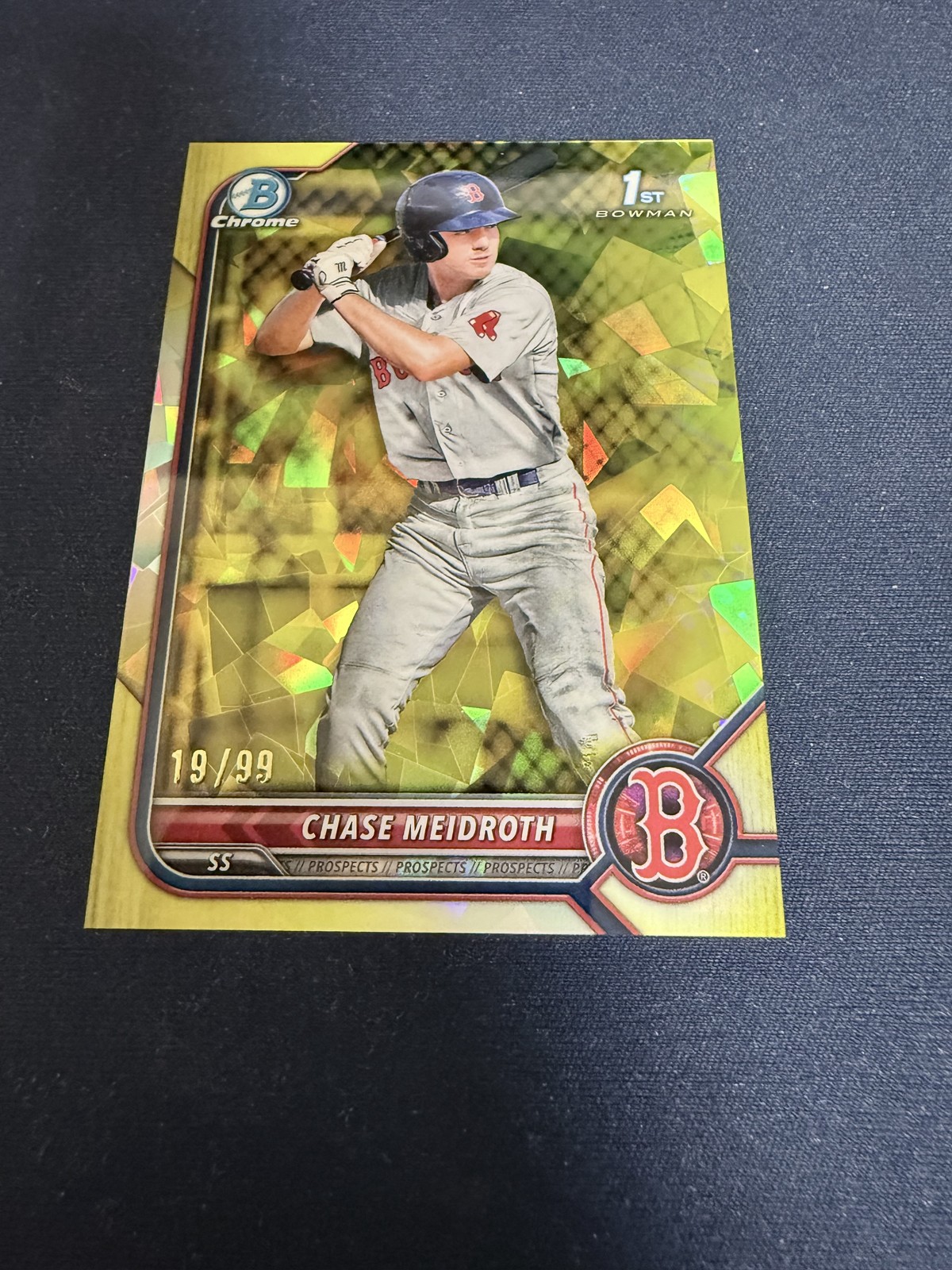 2022 Bowman Draft Sapphire Edition #BDC-92 Chase Meidroth Yellow #/99