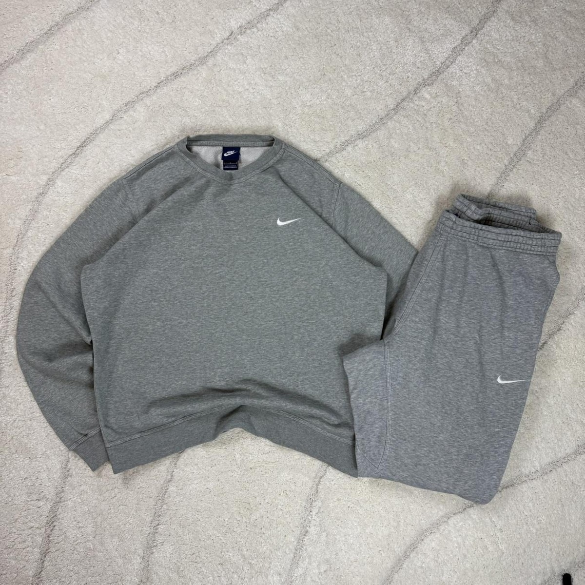 nike mini swoosh oversized black tracksuit