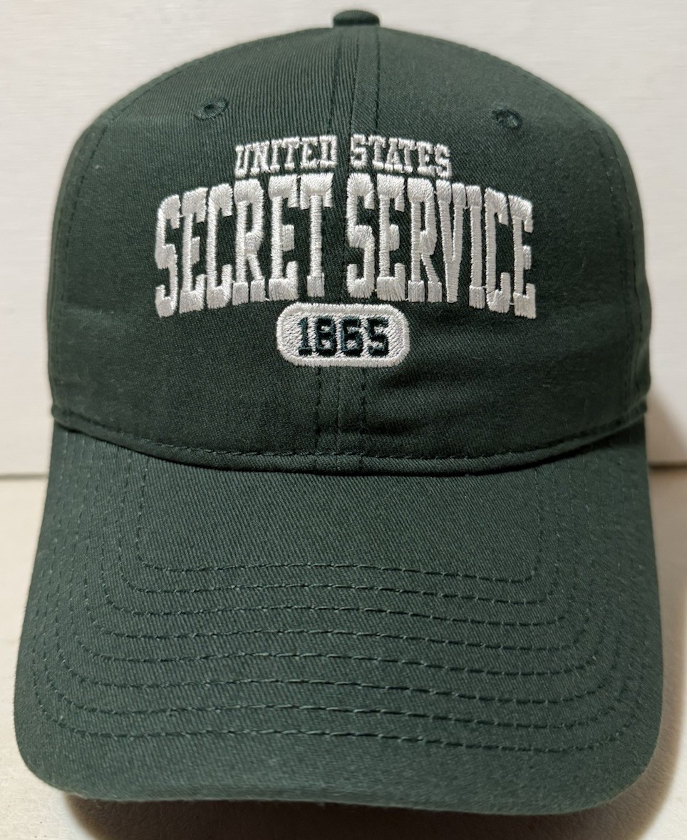 The Game United States Secret Service Adjustable Strapback Hat Green Cotton