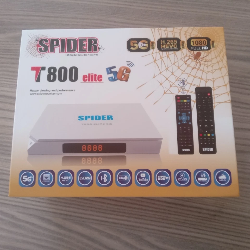 SPIDER T800 ELITE 5G 4K Ultra HD Satellite Receiver Wi-Fi 5G TV BOX 10 Years - Image 2 of 4