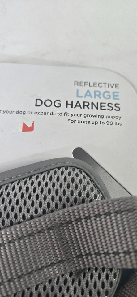 Arnés reflectante básico de malla para perros - L - Gris - Botas y Foto 2 de 4