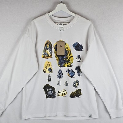 $60 NIKE Dri-FIT ACG Mens Tee Sz M Minerals Rocks Geodes Geologist Gift Dad NEW