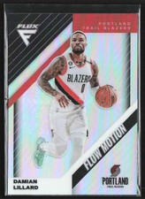 Damian Lillard 2022-23 Panini Flux Flow Motion Silver Prizm #12 Portland Trail