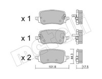 Metelli Bremsbelagsatz, Scheibenbremse 22-1301-0 FüR Hyundai KIA