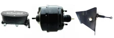 Ford Bronco Black 8" Dual Power Brake Booster Wilwood Master Cylinder 1-1/8"