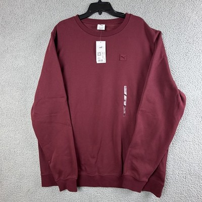 PUMA Men's 3XLT Ruby Shimmer ESS Elevated Logo Crewneck Sweatshirt Pullover New