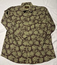 Walls Ranch Wear Shirt Mens 2XL Paisley Long Sleeve Button Up Western Pearl Snap
